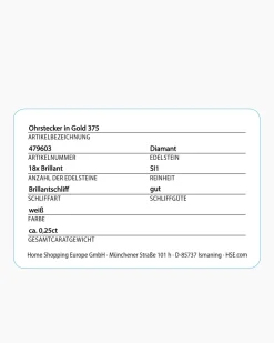 Brillant-Ohrstecker 0,25 ct