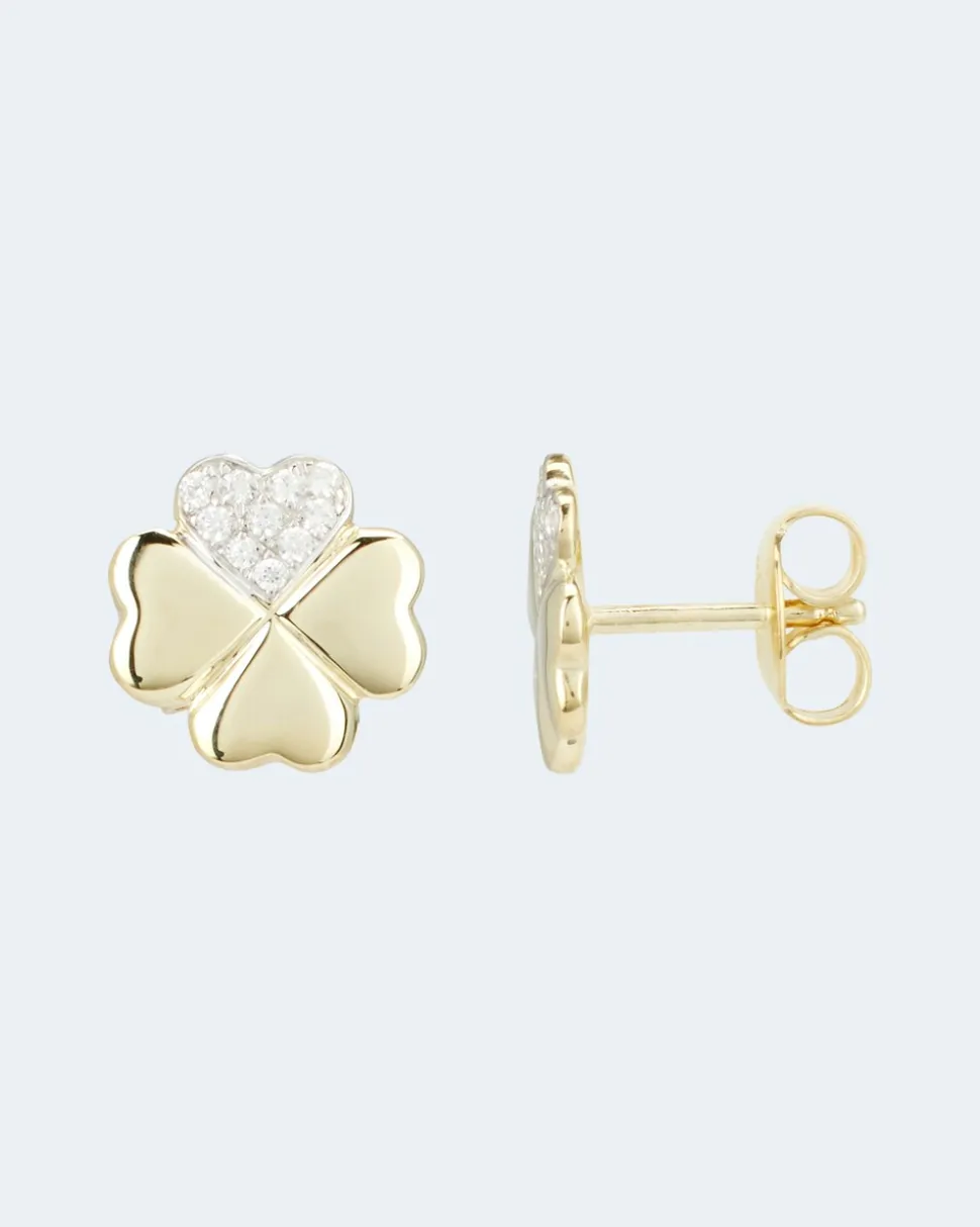 Brillant-Ohrstecker "Kleeblatt" ca. 0,1 ct
