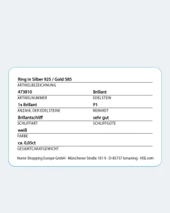 Brillantring 0,05 ct