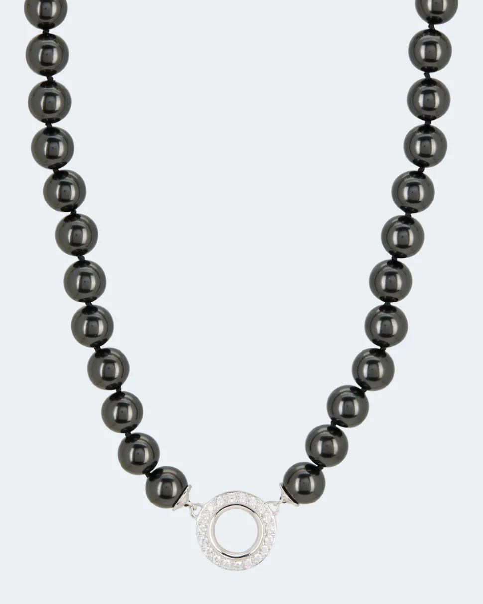 Collier MK-Perlen 10mm & Zirkonia