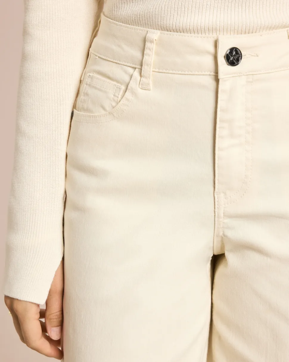 Color Denim weites Bein