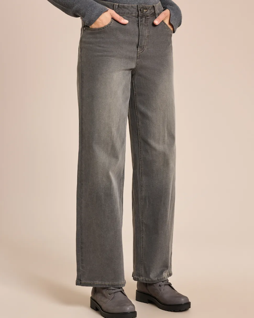Color Denim weites Bein