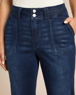 Denim Hose mit Bunddetail