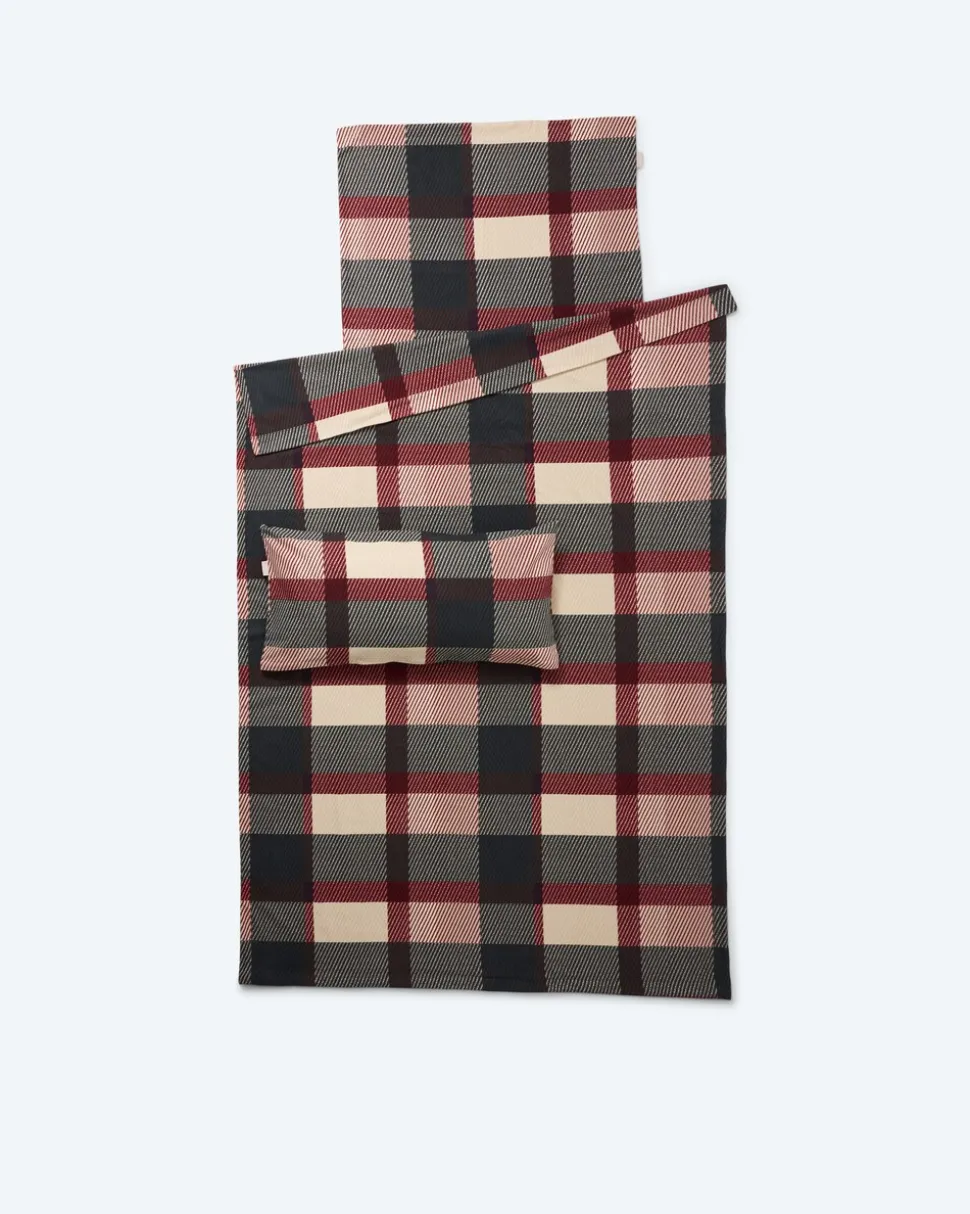 Flanell-Twill-Bettwäsche "Karo", 3tlg.