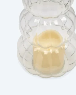 Glaskürbisse mit LED-Kerze