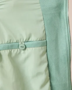 Jacke aus Wildlederimitat
