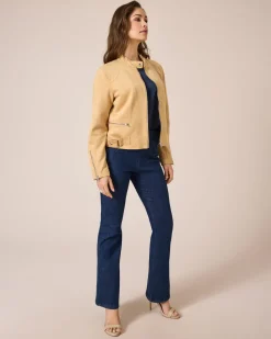Jacke aus Wildlederimitat