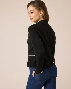 Jacke aus Wildlederimitat