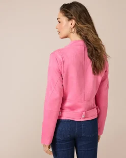 Jacke aus Wildlederimitat