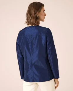Jacke mit Spitzenbesatz