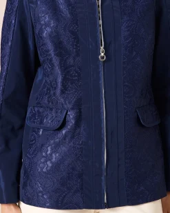 Jacke mit Spitzenbesatz