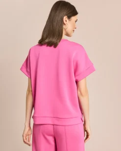 Jersey Shirt mit weiten Ärmeln