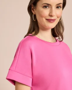 Jersey Shirt mit weiten Ärmeln