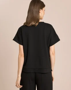 Jersey Shirt mit weiten Ärmeln