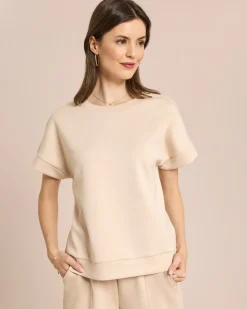 Jersey Shirt mit weiten Ärmeln