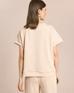 Jersey Shirt mit weiten Ärmeln