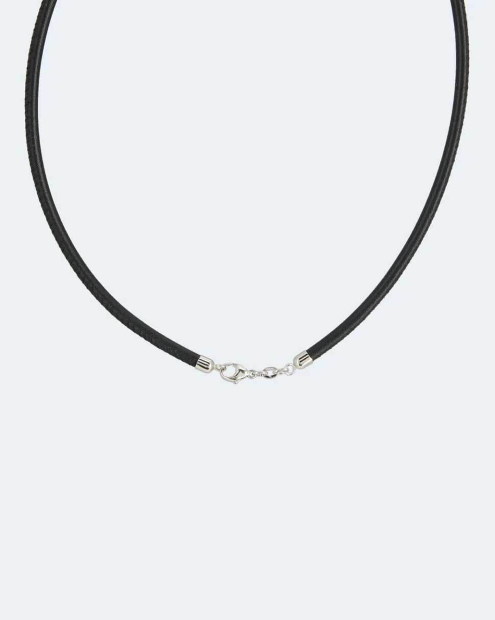 Leder-Collier mit MK-Perle 14 mm