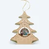 LED-Holzbaum mit Wichtel-Kugel