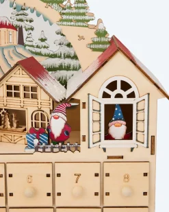 LED-Holzkalender Wichtel