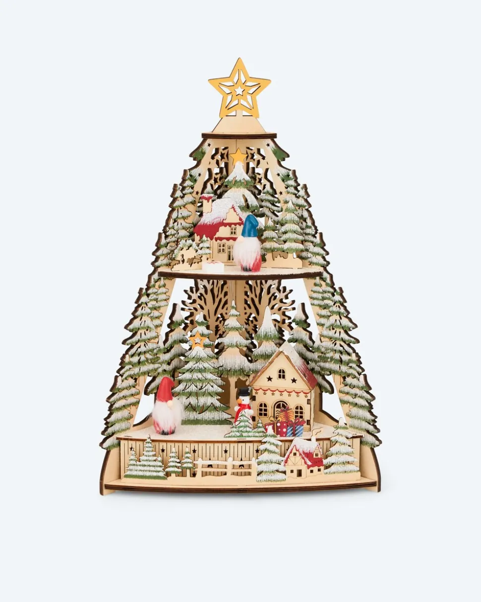 LED-Holzpyramide Wichtel