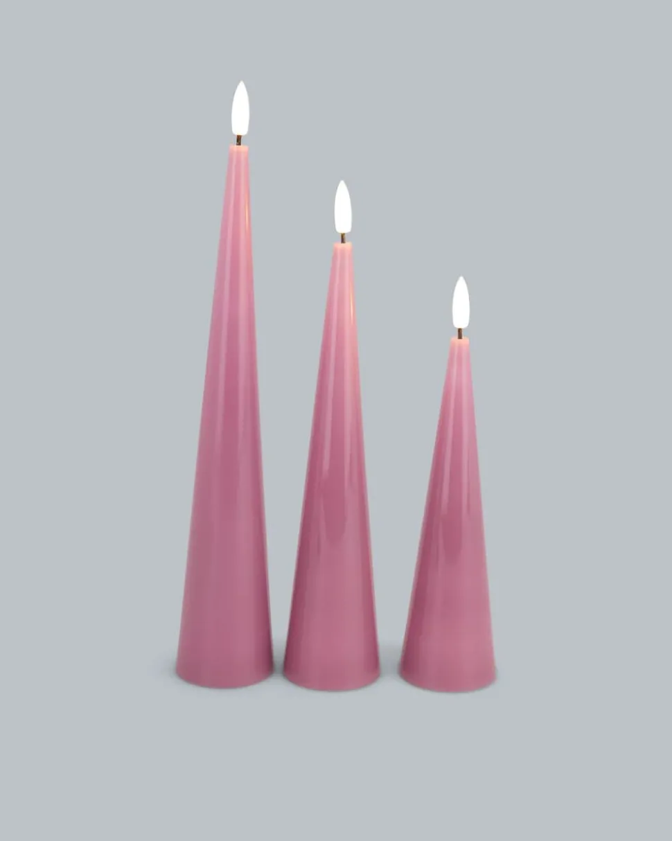 LED-Kerzen in Kegelform, 3tlg.