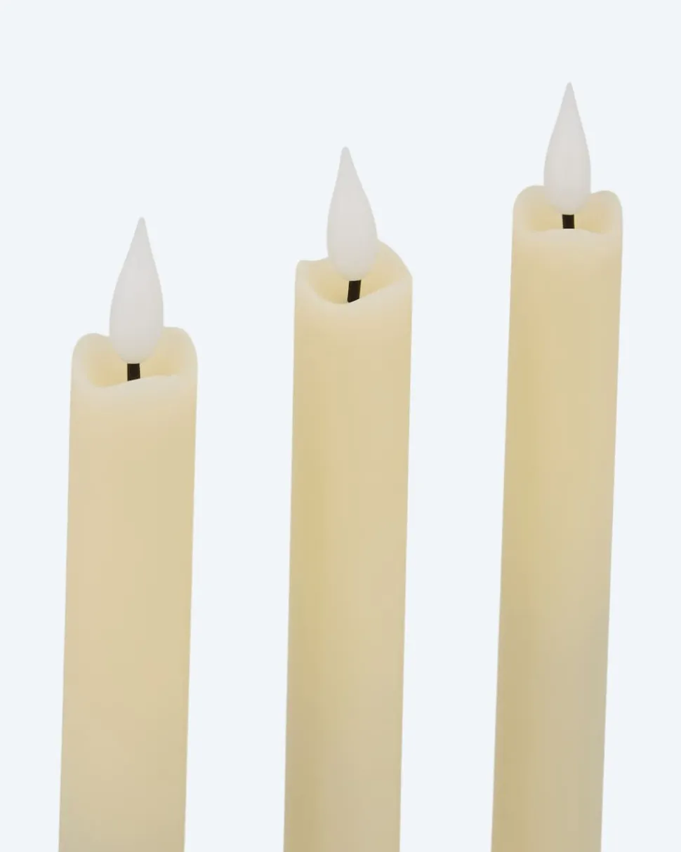 LED-Stabkerze "Long Shine", 4tlg.