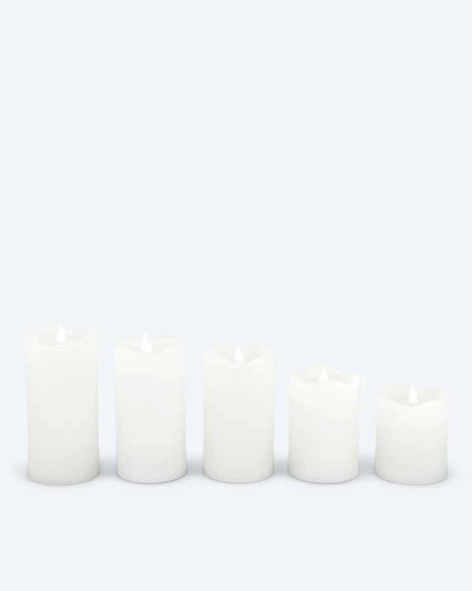 LED-Stumpenkerzen "Long Shine", 5tlg.