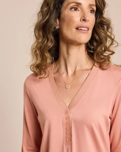 Longsleeve mit Knopfleiste
