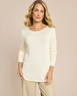 Pullover mit U-Boot Ausschnitt