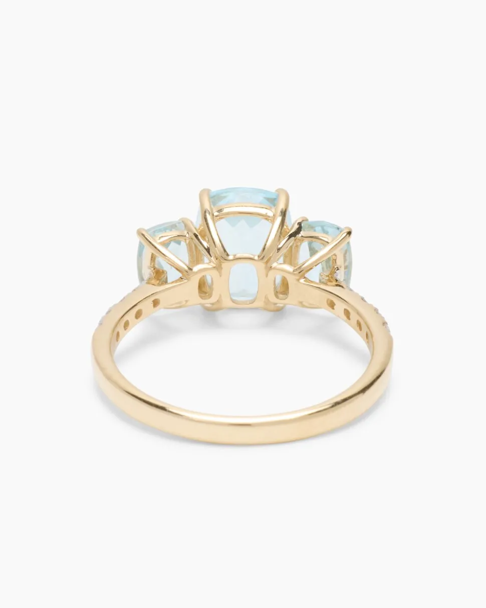 Ring mit Aquamarin & Brillanten