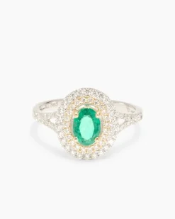 Ring mit Smaragd + Brillanten