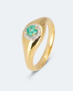 Ring mit Smaragd & Zirkon