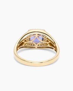 Ring mit Tansanit AAAAA & Brillanten