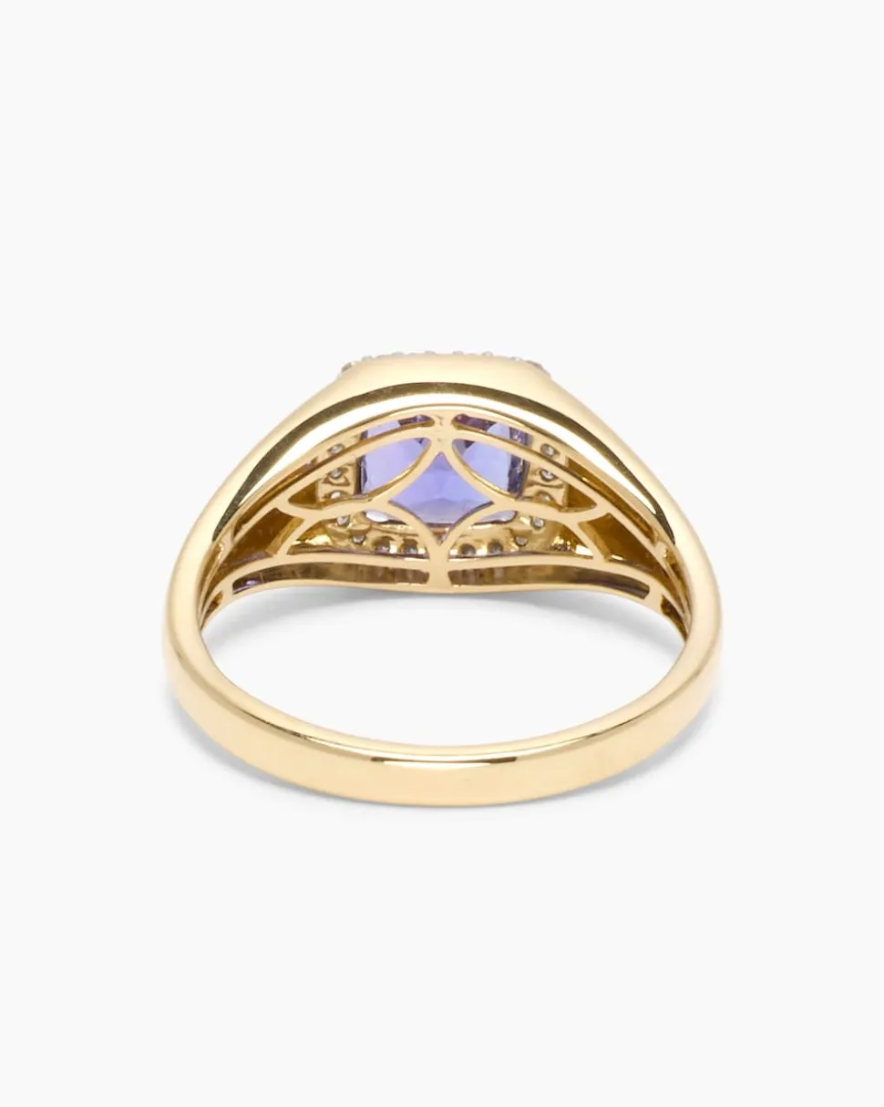 Ring mit Tansanit AAAAA & Brillanten