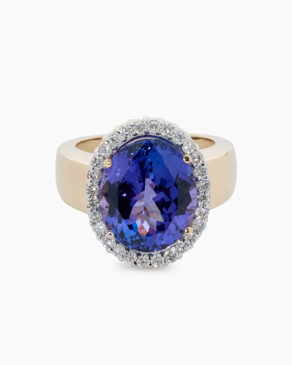 Ring mit Tansanit AAAAA & Brillanten