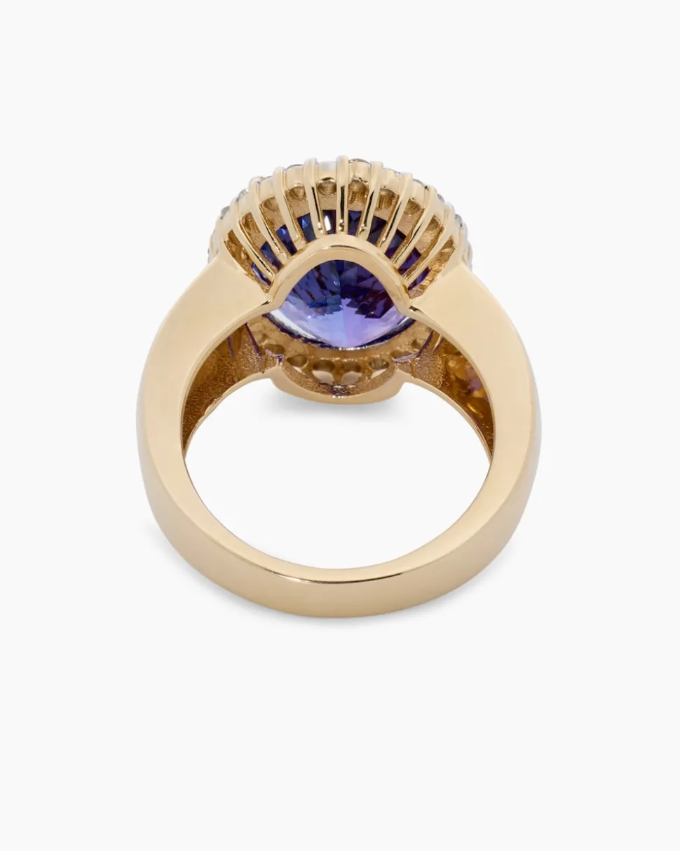 Ring mit Tansanit AAAAA & Brillanten