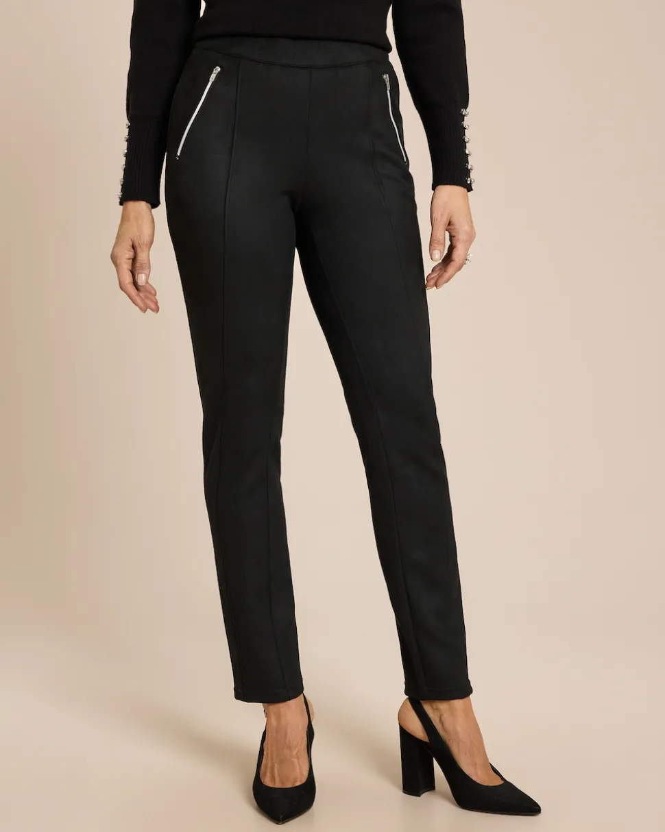 Schlupfhose Velourlederimitat