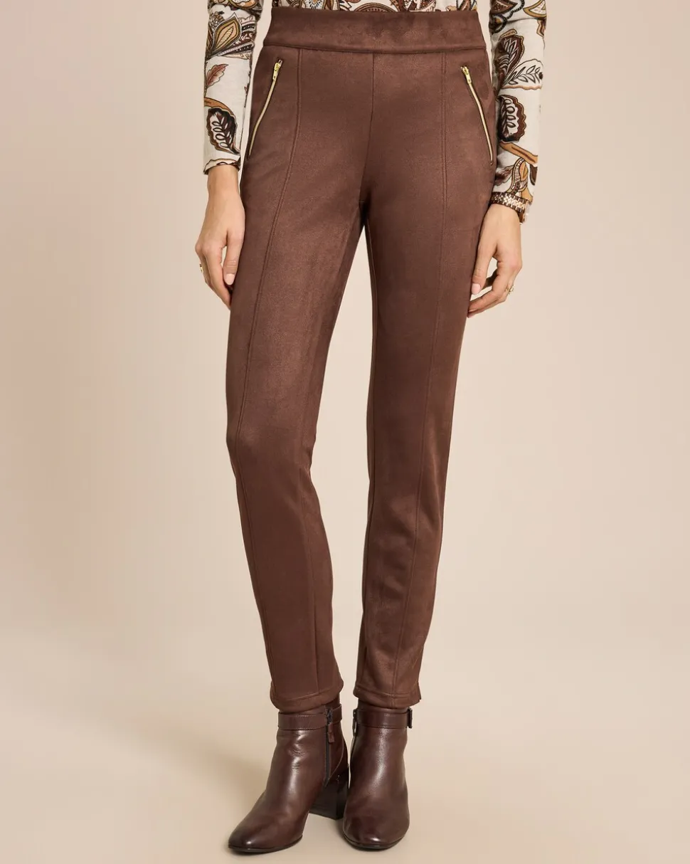 Schlupfhose Velourlederimitat