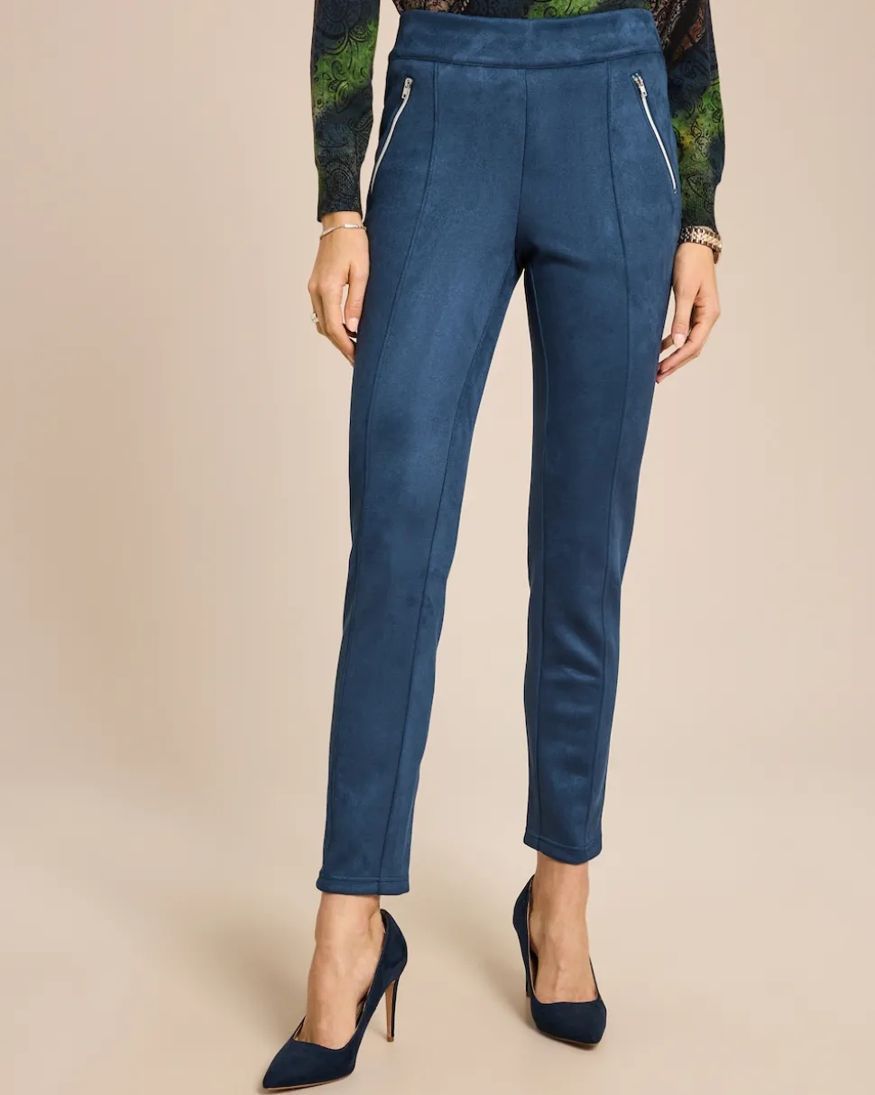 Schlupfhose Velourlederimitat