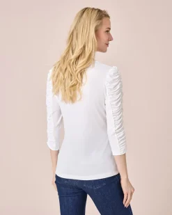 Shirt mit gerafften Ärmeln