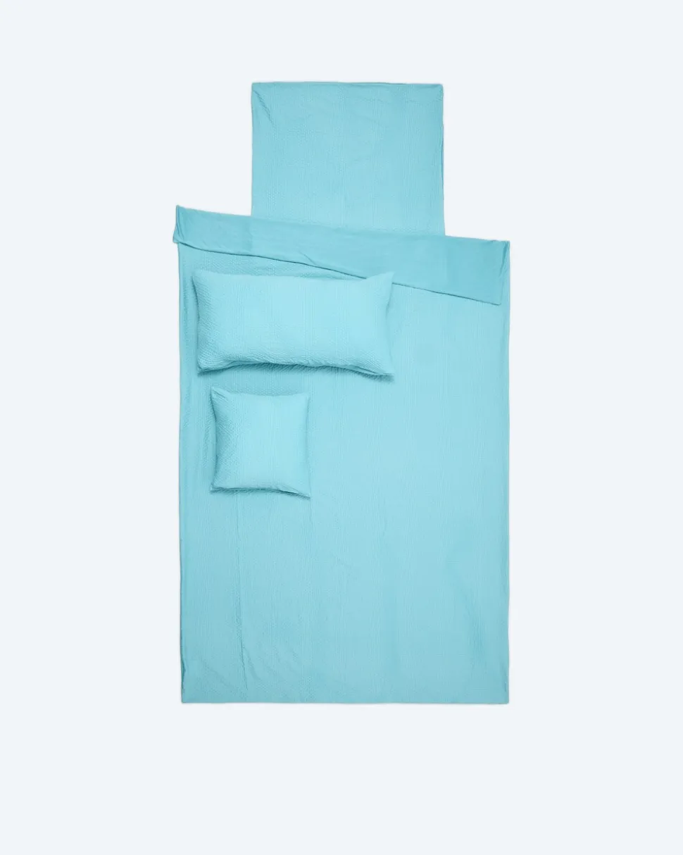 SuperSoft Seersucker Wendebettwäsche "Uni", 4tlg.