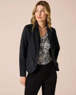 Velourlederimitat Blazer