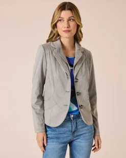 Velourlederimitat Blazer