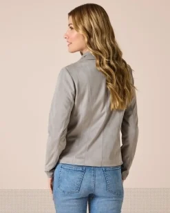 Velourlederimitat Blazer