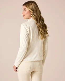 Velourlederimitat Blazer